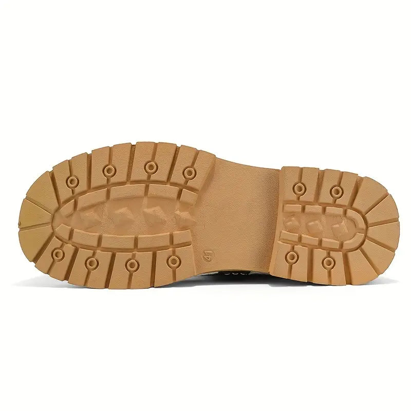 Puffsneakers | Distressed Design Lace-up Boots