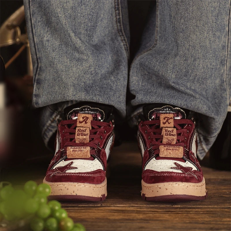 Puffsneakers | Gwiazda Czerwone Wino Unisex