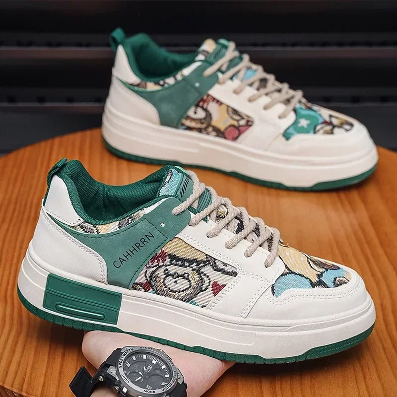 Puffsneakers| Casual Thick Soled Sneakers - Puffsneakers Puffsneakers| Casual Thick Soled Sneakers puffsneakers Puffsneakers Beyaz-Yeşil-44 1750.00