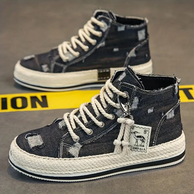 Puffsneakers | Distressed High Top