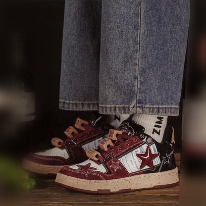 Puffsneakers | Gwiazda Czerwone Wino Unisex