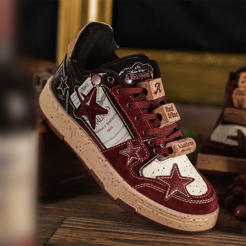 Puffsneakers | Gwiazda Czerwone Wino Unisex